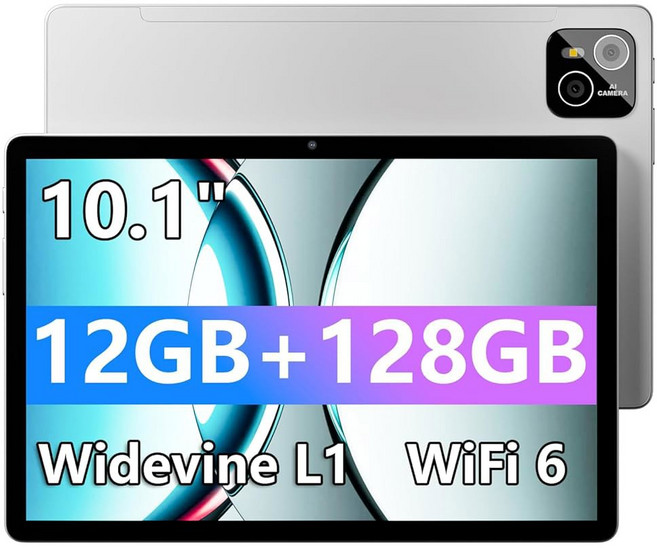 ITMEIPC 태블릿 10 1인치 IPS 1280x800 1TB L1 실버 6000mAh BT Wi 128GB HD 프로세서 12GB ROM 보호 RAM 안드로이드 코어 최대 카메