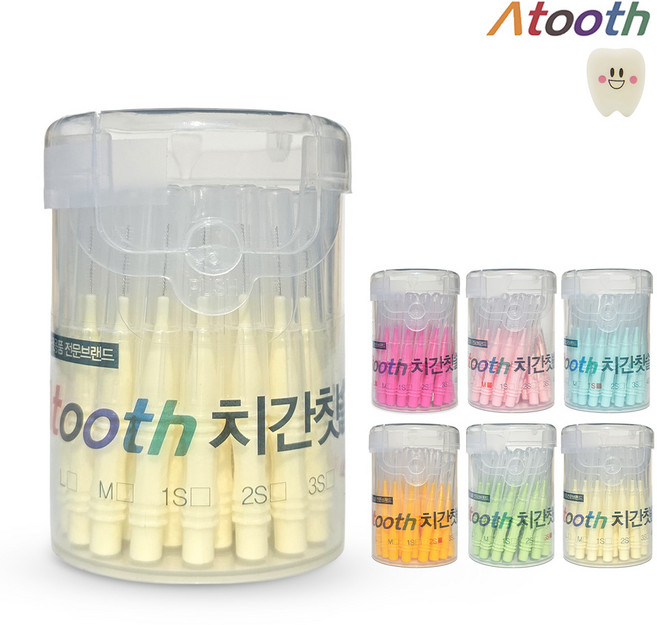 아투스 치과용 치간 칫솔 / 치과의사가 개발한 맞춤형 사이즈, 0.6mm, 30개입, 1개