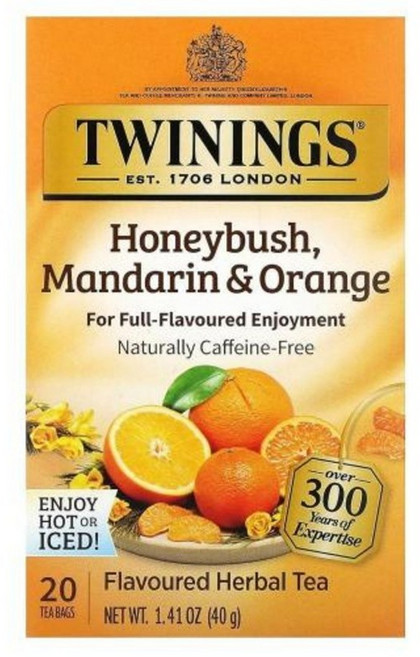 트와이닝 허벌 티 허니부시 만다린 & 오렌지, 40g, 20개입, 6개