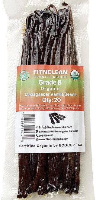 FITNCLEAN VANILLA 마다가스카르 바닐라 빈 B 등급 20개