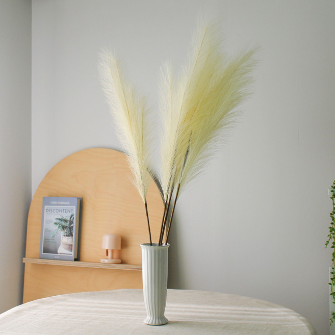 메이크유어홈 팜파스 뮬리조화 인조갈대 대형조화 가을, 크림, 3개
