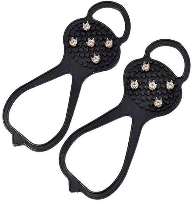 등산 빙산 도시형미끄럼방지 휴대용 아이젠, 검정색