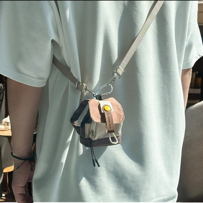 네쎄시드 미니 백팩 모양 키링 에어팟 버즈 파우치 케이스