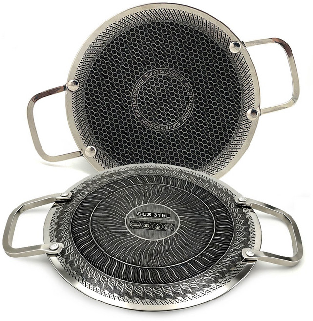 CookBuddy 316 스텐 그리들팬 야외 다기능 불판, 1개, 24cm