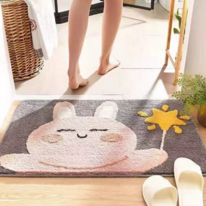 모아룸 포근한 캐릭터 욕실 발매트, 별토끼