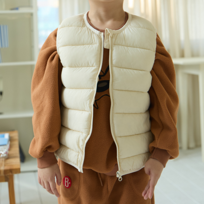 태르태르 유아동 가벼운 경량 패딩조끼 4컬러