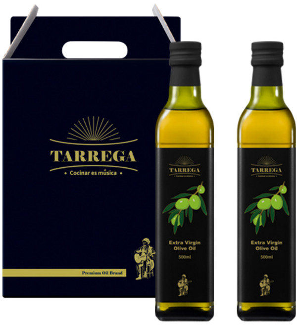 [타레가]엑스트라버진 올리브유 500mlx2 선물세트, 1세트