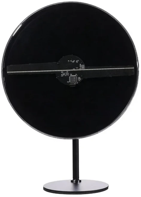 30CM 3D 홀로그램 프로젝션 팬 데스크탑 LED 라이트 플레이어 광고 기계 지원 MP4/AVI/RMVB/JPG/PNG, 02 Black, 01 EU