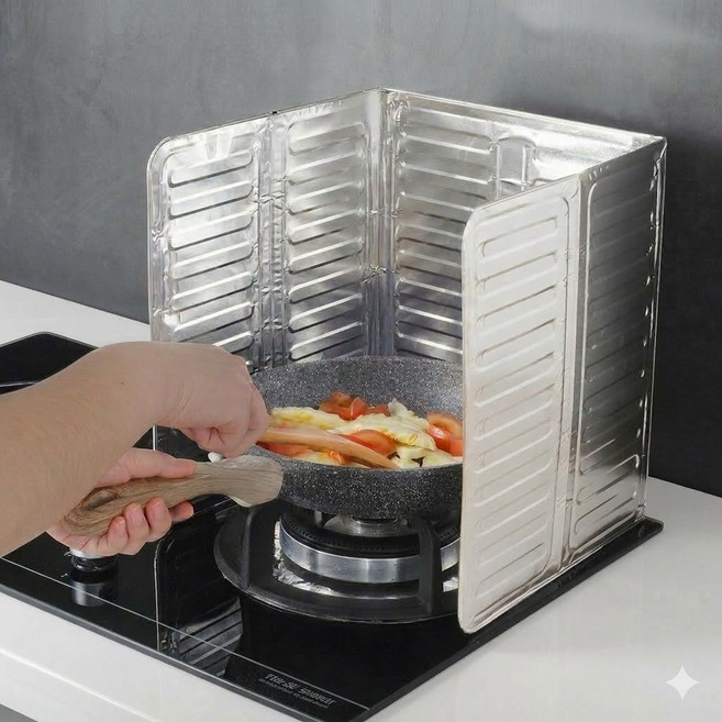 지니원 접이식 간편세척 가스레인지가림막, 1개