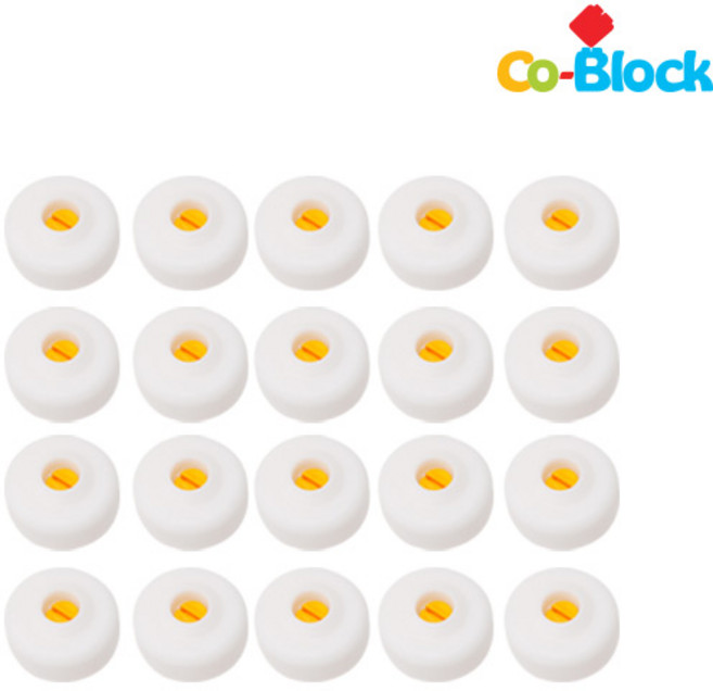 데콤포 [Co block] 파스텔 코블록 바퀴 20pcs, 단품, 1개