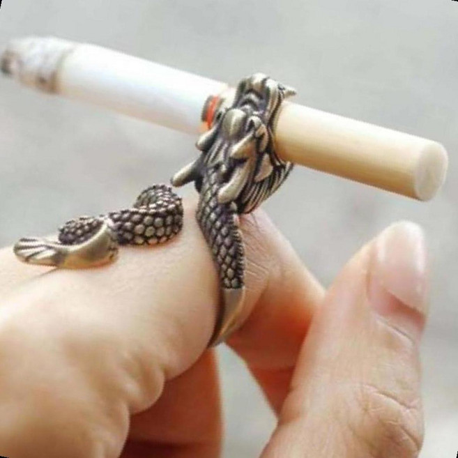 담배홀더 반지 담배 집게 링 파이프 시가렛 손잡이 핸들 포인트 흡연 액세서리