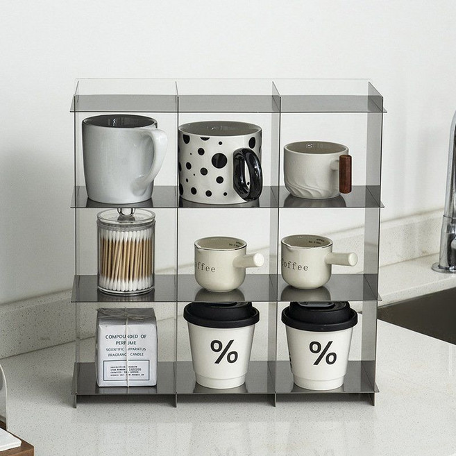 마이리빙데이 스테인리스 커피 컵홀더 티 보관함 데스크탑 수납 정리 디스플레이 인테리어 소품