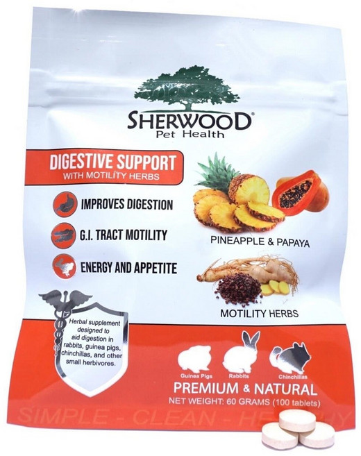 셔우드 소동물 소화건강 영양제 100p, 1개, 60g