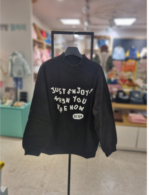 [OPR아동] 픽스키즈 올리반 엔조이하프넥맨투맨 BK OE4UTS202BK