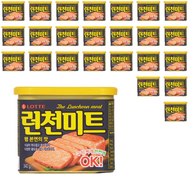 LOTTE 런천미트 午餐肉, 340g, 24個