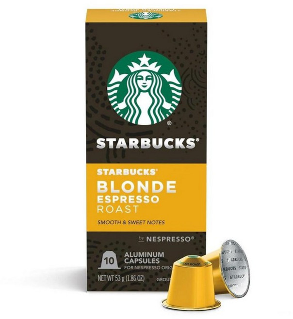 Starbucks 네스프레소 오리지널 라인 블론드 에스프레소 캡슐 10개입 53g, 4세트