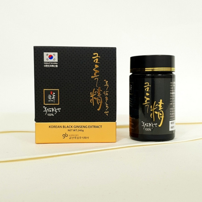 금산 고려 흑삼정 농축액 100% 240g x2개 구증구포 국내산 흑삼 진액 고형분 60% 이상 고농도 액기스 즙 프리미엄 홍삼 수험생 부모님 어르신 감사 선물 세트 금흑정