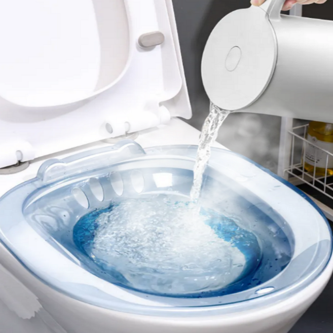 아크배라 가정용 좌욕기 치질 변비 케어, 투명블루, 1개