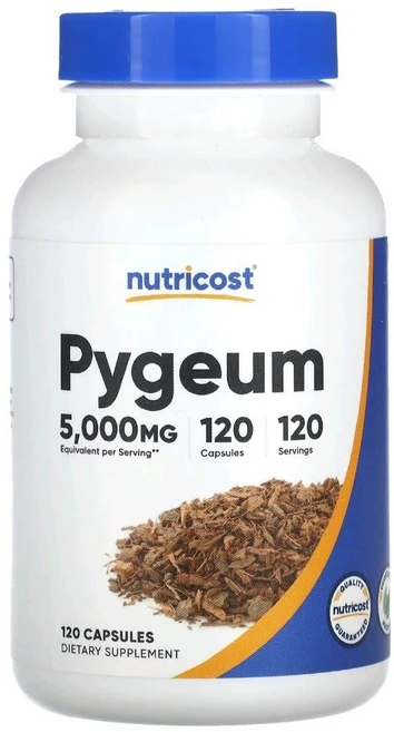 뉴트리코스트 nutricost Nutricost Pygeum 5000mg 120 캡슐 채식 비 GMO 글루텐 프리 188880, 1개, 120정 - 쿠팡