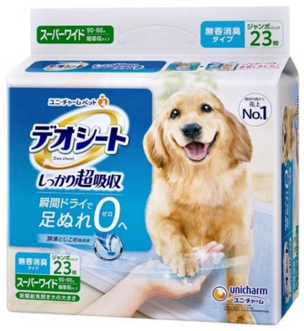 유니참 화장실용 데오시트 슈퍼와이드 위생패드 23매입 소취패드, 2개, 23개입