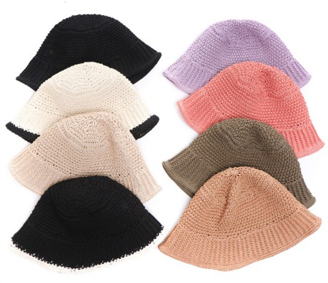 아이엠캡 썸머 와플 니트 와이어 버킷햇