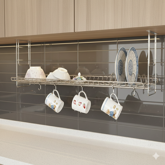 이오스트 부착식 싱크대선반 900, 실버, 1단, 1개