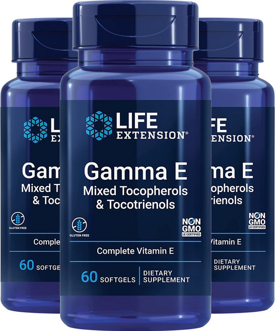 LIFE EXTENSION Gamma E維生素E軟膠囊, 60顆, 3罐