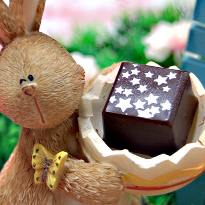 초콜릿 전사지 3ea 별 화이트(다크 초콜릿용) No.28, 3개, 3g