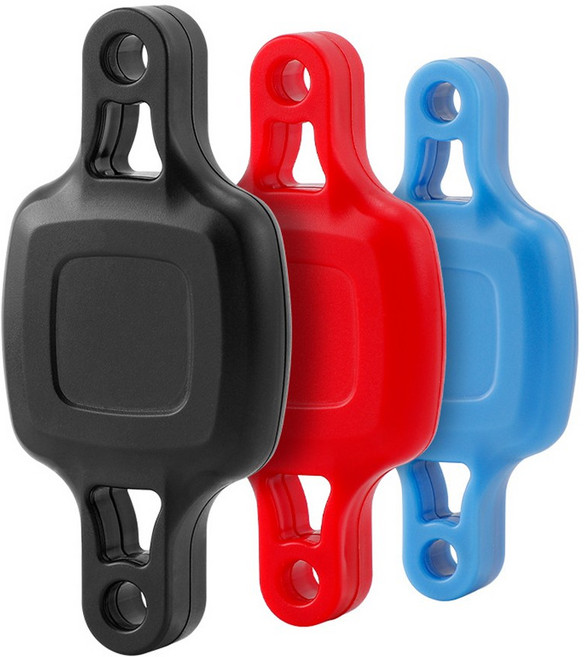 락모터스 자전거 애플호환 에어태그 Airtag 보호 케이스 키링 홀더 스타일링 악세사리, 블랙, 1개