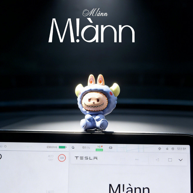 올원픽 테슬라모니터인형 모니터 차량용 귀여운, 1개, 라부부 미니 몬스터