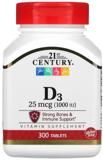 21세기센트리 비타민 D3 25mcg 1000IU 타블렛, 1개, 300정 - 쿠팡