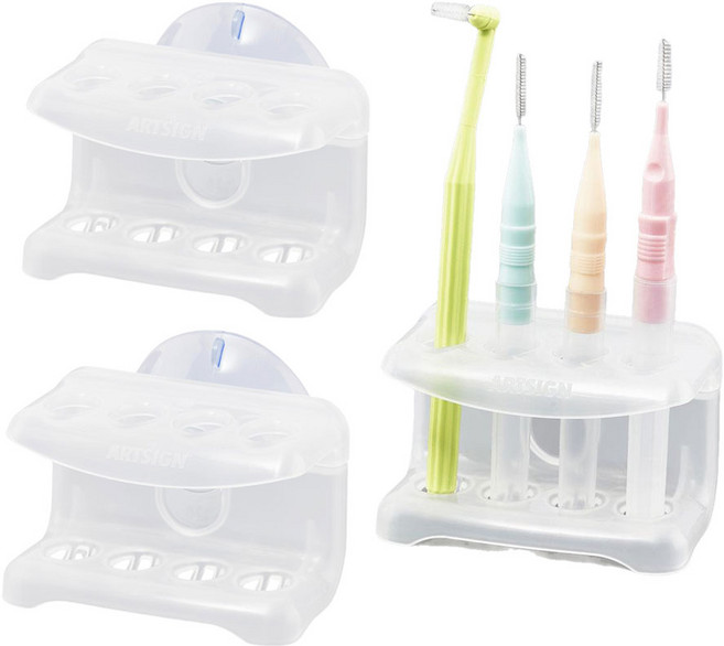 쿤스트마렌 국산 치간칫솔 걸이 홀더, 반투명 3개