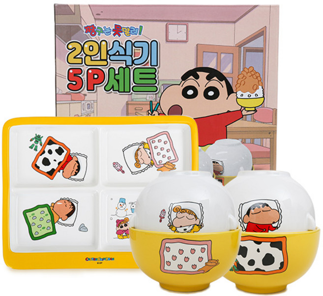 짱구 식기세트 [2인 5P-YP9283], 짱구-R0024, 1개