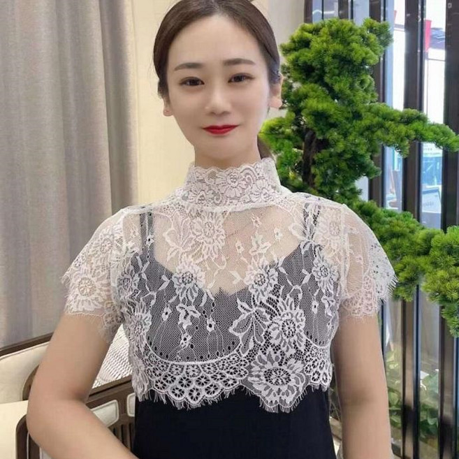 [1+1] 레이스 페이크 칼라 코디용 이너 목폴라