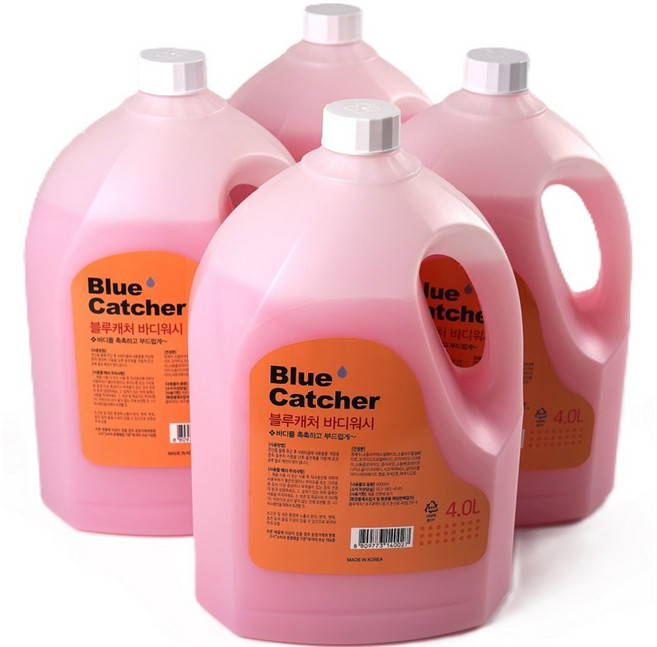 블루캐처 바디워시 대용량 업소용 리필, 4L, 4개