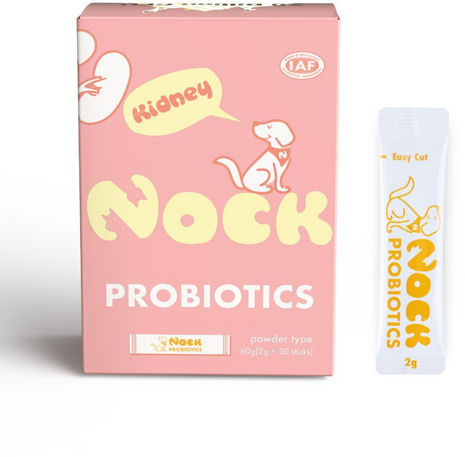 노크 강아지 생 유산균 장건강 신장 배변활동 면역력 영양제 60g, 1개