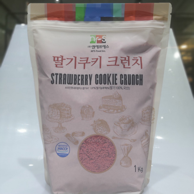 엔에프에스 이홈베이킹 딸기쿠키그래뉼 레드크런치, 1kg, 1개
