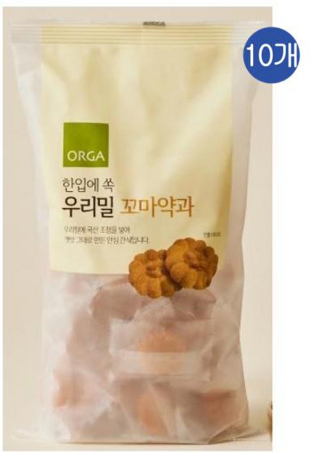 풀무원 ORGA 한입에 쏙 우리밀 꼬마약과, 400g, 10개