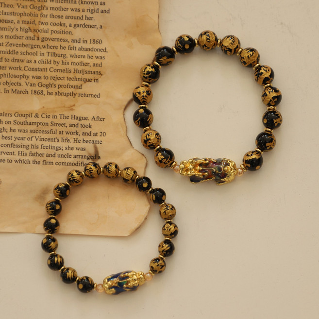 3A급 비휴팔찌 은비휴 호안석 황금호안석 경면주사 오닉스