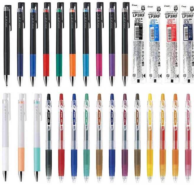 파이롯트 쥬시 쥬시업 볼펜 쥬스업 0.3 0.4 0.5 mm 리필심, 쥬시업-0.3mm, 0.3-블루블랙