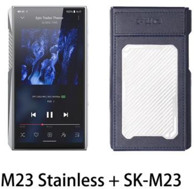 FiiO M23 고해상도 HIFI 휴대용 음악 플레이어 Android10 Bluetooth 5.0 USB DAC MQA PEQ THX AAA78 AK4191, 4) M23 Stainless SKM23
