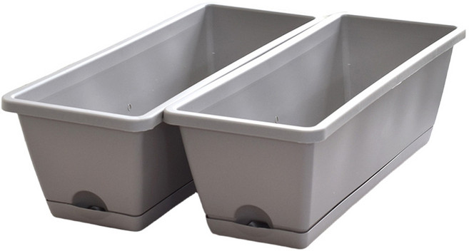 베란다텃밭 모던 플라스틱화분 플랜트박스, 모던 그레이