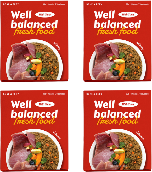 본아페티 눈물 기능성 자연 화식 눈건강 강아지 사료 기호성 좋은 습식, 참치, 80g, 40개