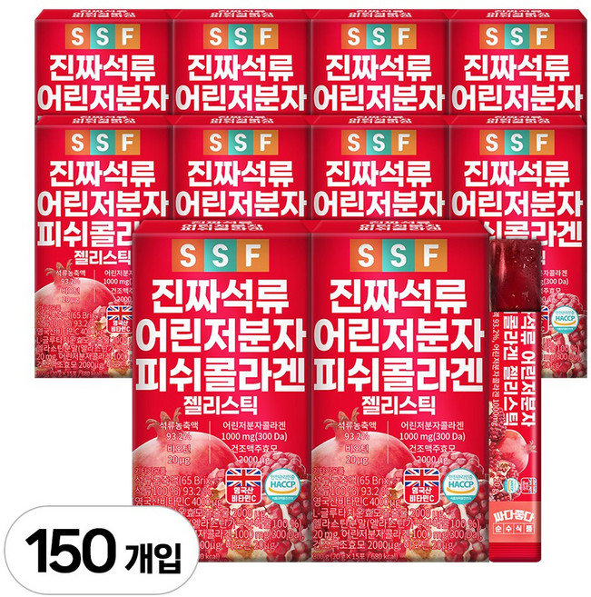 순수식품 석류 저분자 콜라겐 젤리 스틱, 300g, 10개