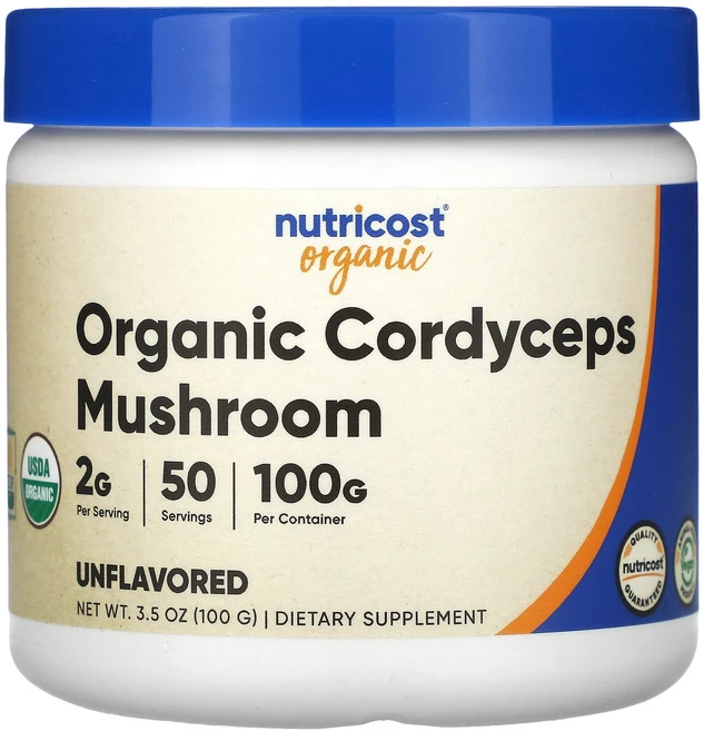 몸관리하세요 겨울입니다 Nutricost 유기농 동충하초 버섯 무맛 100g(3.5oz) 특별관리진행, Nutricost유기농동충하초버섯무맛100g35oz - 쿠팡