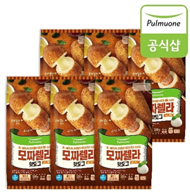 풀무원 ★풀무원 모짜렐라 핫도그, 320g, 6개