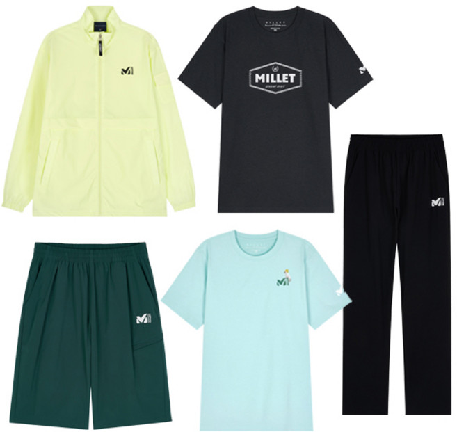 밀레 S/S 윈디바람막이 5종세트 (바람막이+상의2+하의2) 키즈에서 성인까지