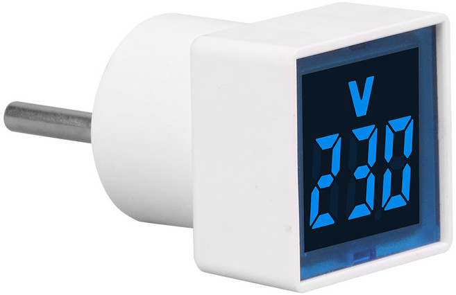 사각형 LED 디지털 전압계 전압 계량기 전기 도구용 EU 소켓 전압계 테스터 검출기 AC 50-500V, 01 C, 1개