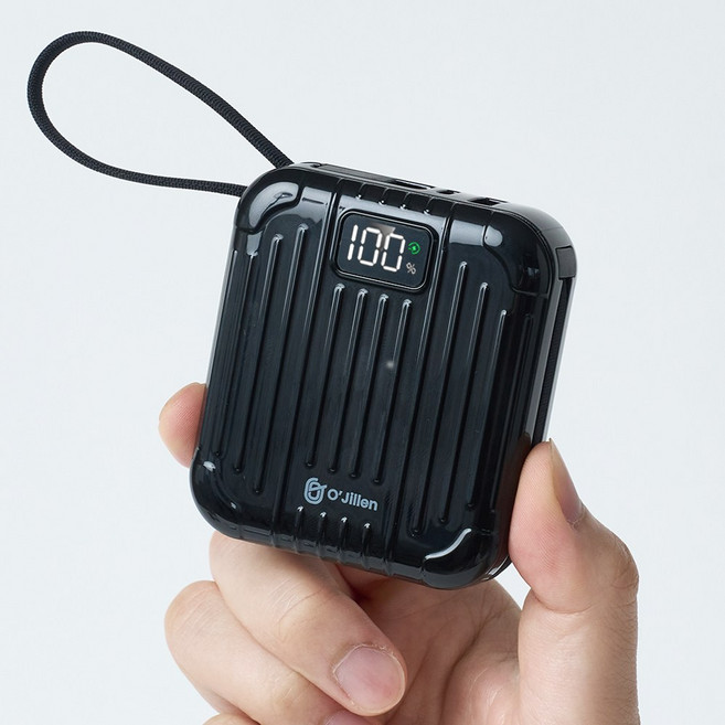 오지렌 고속충전 초경량 보조배터리 10000mAh, 블랙
