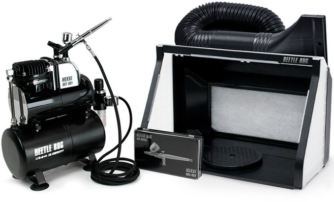 비틀벅 더블팬 풀 패키지 스프레이부스 BBT-DFP001 에어브러쉬 프라모델 도색, 조절형, 1개